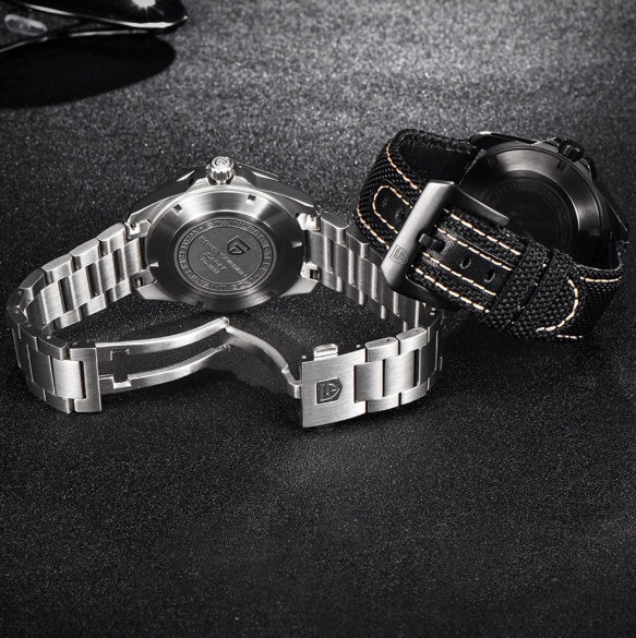 Pagani Design Diver’s Mechanical Watch – Blue Steel