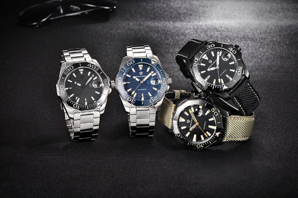 Pagani Design Diver’s Mechanical Watch – Blue Steel