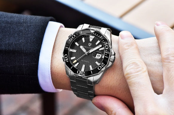 Pagani Design Diver’s Mechanical Watch – Blue Steel